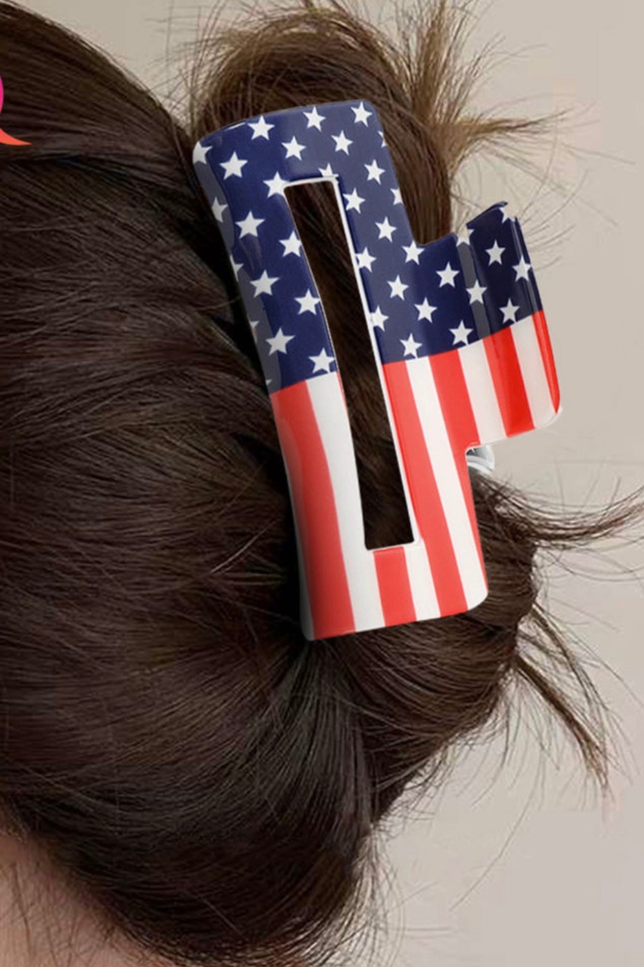 American Flag Hair clip