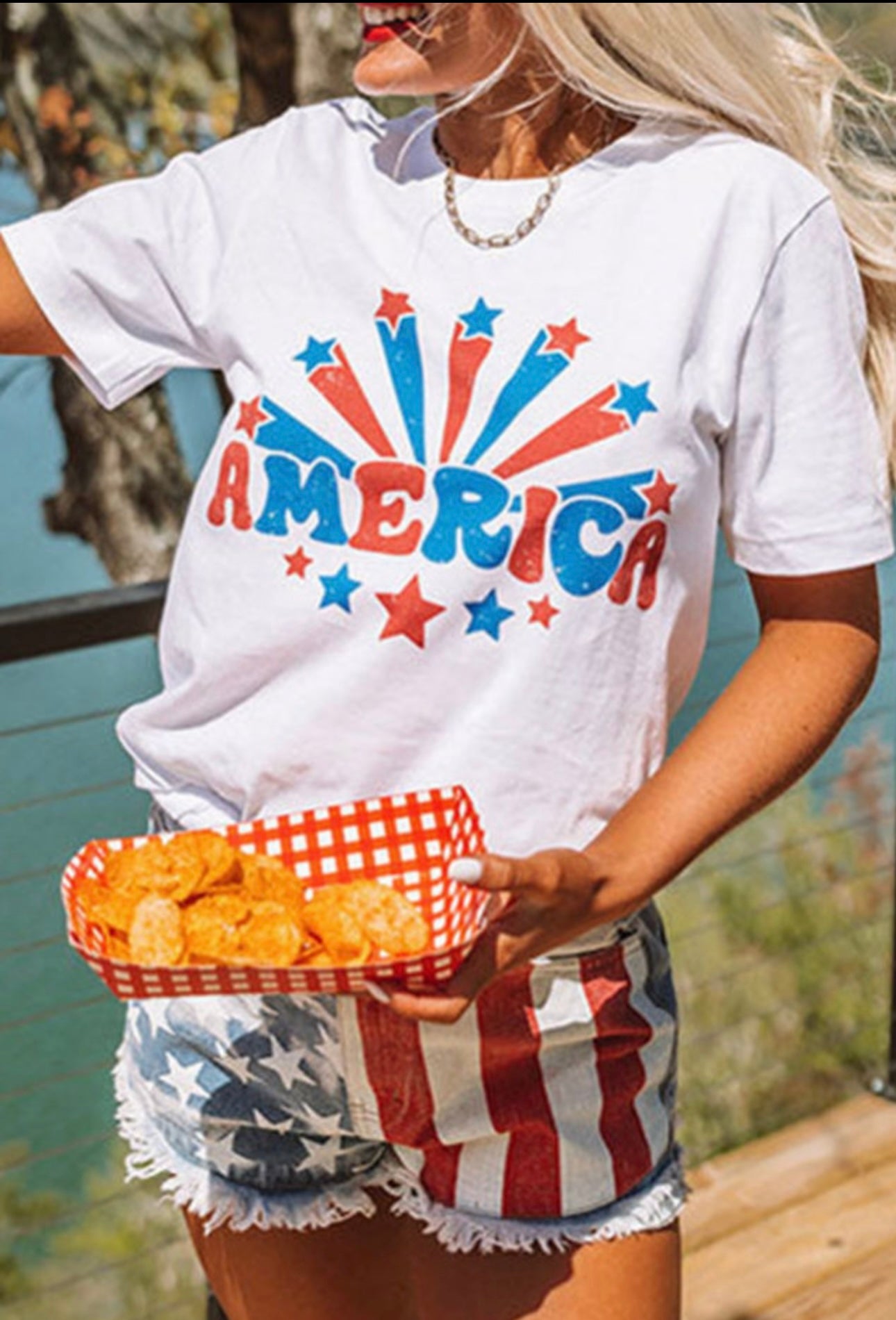 America Stars White T-shirt